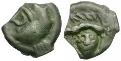 Ancient Coins - Ancient France. Celtic Gaul. Haute et Moyenne Seine - Leuci Tribe Potin / Severed Head
