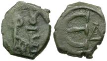 Ancient Coins - *Sear 363* Byzantine Empire. Justin II (AD 565-578) Æ Pentanummium