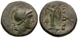 Ancient Coins - Seleukid Kingdom. Alexander I Balas (152-145 BC) Æ19 / Victory