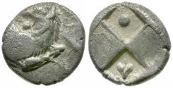 Ancient Coins - Thrace. Chersonesos AR Hemidrachm / Ivy Leaf
