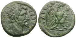 Ancient Coins - Septimius Severus (AD 193-211). Thrace. Hadrianopolis Æ17 / Eagle