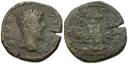 Ancient Coins - Divus Lucius Verus (died AD 169) Æ Sestertius / Pyre