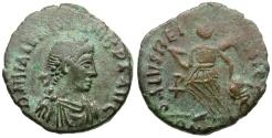 Ancient Coins - Valentinian II (AD 375-392) Æ4 / Victory