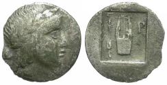 Ancient Coins - Lycian League. Kragos AR Hemidrachm / Lyre