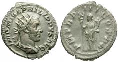 Ancient Coins - Philip I (AD 244-249) AR Antoninianus / Felicitas