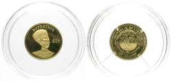 Ancient Coins - Liberia Gold $25 / Nefertiti