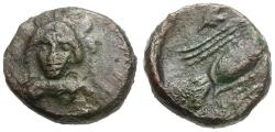 Ancient Coins - Euboia. Chalkis Æ12 / Eagle