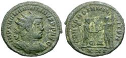 Ancient Coins - Maximian (AD 286-305) Æ Antoninianus / Emperor and Jupiter
