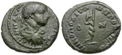 Ancient Coins - Elagabalus (AD 218-222). Moesia Inferior. Nicopolis ad Istrum Æ16 / Serpent