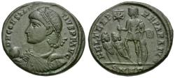 Ancient Coins - Constantius II (AD 337-361) Æ Half Centenionalis / Emperor and Captives