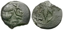 Ancient Coins - Judaea. Jewish War. First Revolt Æ Prutah / Year 3