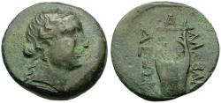 Ancient Coins - Caria. Alabanda Æ20 / Lyre