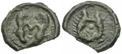 Ancient Coins - Ancient France. Celtic Gaul. Suessiones Tribe Potin / Two Animals