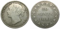 Ancient Coins - Newfoundland Silver 20 Cents
