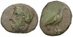 Ancient Coins - Bruttium. Lokri Epizephyrioi Æ22 / Eagle