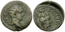 Ancient Coins - Gordian III (AD 238-244). Mesopotamia. Singara Æ25 / Sagittarius