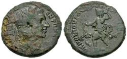 Ancient Coins - Elagabalus (AD 218-222) Moesia Inferior. Nicopolis ad Istrum Æ Pentassarion / Artemis