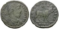 Theodosius I (AD 379-395) Æ Maiorina / Emperor in Galley