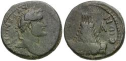 Ancient Coins - Antoninus Pius (AD 138-161). Commagene. Zeugma Æ23 / Temple with Sacred Grove