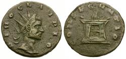 Ancient Coins - Divus Claudius Gothicus (died AD 270) Æ Antoninianus / Altar