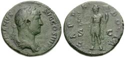 Ancient Coins - Hadrian (AD 117-138) Æ As / Cappadocia
