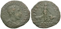 Ancient Coins - Gordian III (AD 238-244). Moesia Superior. Viminacium Æ30 / Moesia between Bull and Lion