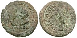 Ancient Coins - Philip I (AD 244-249) with Otacilia Severa. Thrace. Mesambria Æ27 / Concordia