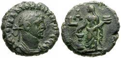 Ancient Coins - Diocletian (AD 284-305). Egypt. Alexandria Æ Tetradrachm / Eusebia