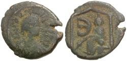 Ancient Coins - *Sear 111* Byzantine Empire. Justin I Æ Pentanummium