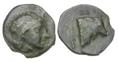 Ancient Coins - Lesbos. Mytilene Æ9 / Bull
