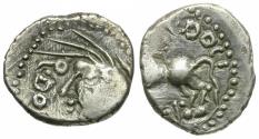 Ancient Coins - Ancient France. Celtic Gaul. Sequani Tribe AR Quinarius