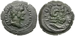 Ancient Coins - Antoninus Pius (AD 138-161). Egypt. Alexandria Æ Diobol / Zeus Ammon