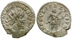 Ancient Coins - Postumus (AD 260-269) AR Antoninianus / Postumus in Military Dress