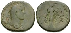 Ancient Coins - Antoninus Pius (AD 138-161) Æ Sestertius / Fides