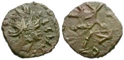Ancient Coins - Tetricus. Imitative. Barbarous Radiate Æ4 / UWO