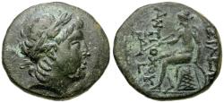 Ancient Coins - Seleukid Kings. Antiochos III the Great (223-187 BC) Æ24 / Apollo