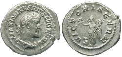 Ancient Coins - Maximinus I (AD 235-238) AR Denarius / Salus