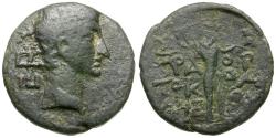 Ancient Coins - Augustus (27 BC-AD 14). Ionia. Erythrae. Stratokles, son of Orthaios, magistrate Æ16 / Jacob Hirsch (1874-1955) Provenance