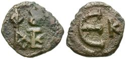 Ancient Coins - *Sear 375* Byzantine Empire. Justin II (AD 565-578) Æ Pentanummium