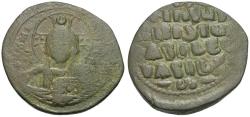 Ancient Coins - *Sear 1813* Byzantine Empire. Anonymous. Class A2 Æ Follis / Portrait of Christ