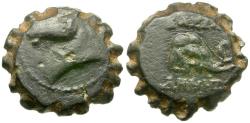Ancient Coins - Seleukid Kings. Demetrios I Soter (162-150 BC) Æ16 Serrate / Elephant