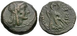 Ancient Coins - Ptolemaic Kings of Egypt. Ptolemy VI Philometor (163-145) Æ18 / Demeter