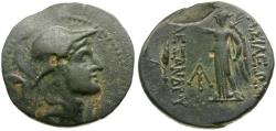 Ancient Coins - Seleukid Kingdom. Alexander I Balas (152-145 BC) Æ19 / Victory