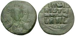 Ancient Coins - *Sear 1813* Byzantine Empire. Anonymous. Class A2 Follis / Portrait of Christ