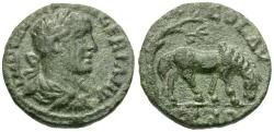 Ancient Coins - Valerian I (AD 253-260). Alexandria. Troas Æ19 / Horse