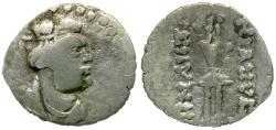 Ancient Coins - Kushan Empire. Kujula Kadphises (AD 50-90). Heraus type AR Obol