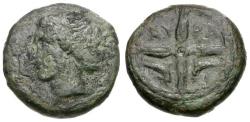 Ancient Coins - Sicily. Syracuse. Dionysios I (405-367 BC) Æ Hemilitron / Wheel