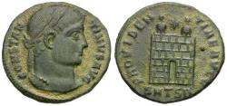 Ancient Coins - Constantine I the Great (AD 310-337) Æ3 / Campgate