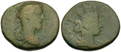 Ancient Coins - Commodus (AD 177-192). Judaea. Aelia Capitolina (Jerusalem) Æ29 / Tyche