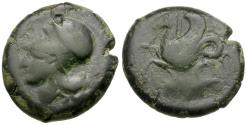Ancient Coins - Sicily. Syracuse. Time of Dionysios I (405-367 BC) Æ Litra / Hippocamp